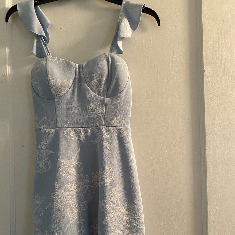 Blue floral dress
